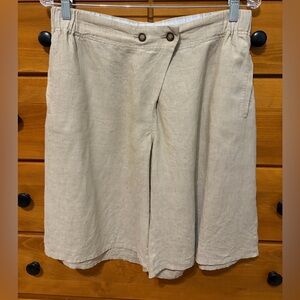 Poetry linen Bermuda shorts
